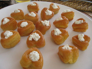 Recette petits savarins salés à la crème au fromage