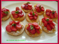 Recette petites douceurs d’amandine aux fraises