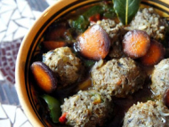 Recette tajine de boulettes de sardines aux carottes violettes