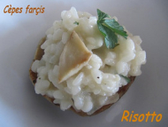 Recette cèpes farcis au risotto