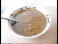 Recette soupe de lentilles