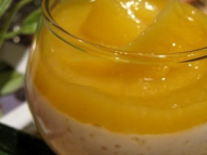 Recette tapioca à la crème de coco et coulis de mangue