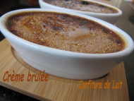 Recette crème brûlée à la confiture de lait