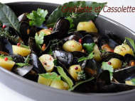 Recette cassolette de moules aux rattes du touquet