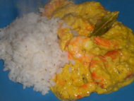 Recette curry de crevettes à la crème de coco