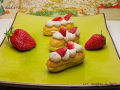 éclairs fraises et mascarpone