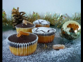 cupcakes de noël orange et chocolat noir