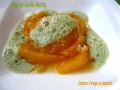 carpaccio orange gingembre emulsion lait vanille matcha