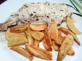 cuisses de poulet au fromage frais et potatoes